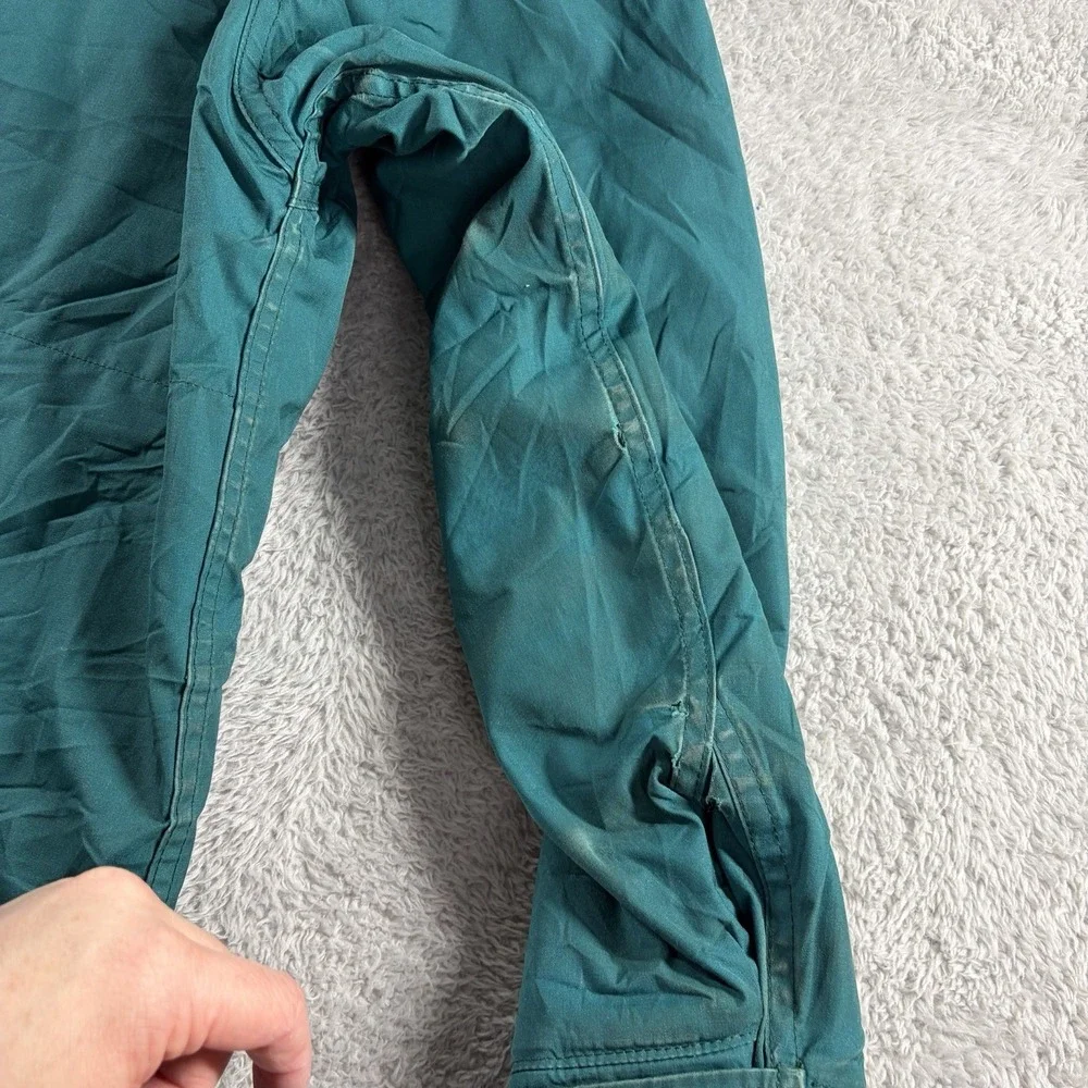 VINTAGE Woolrich Field Coat Jacket Mens Large Green Flannel Lined Pockets Chore‎